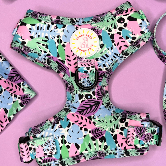 Neon Jungle Adjustable Dog Harness